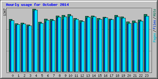 Hourly usage for October 2014