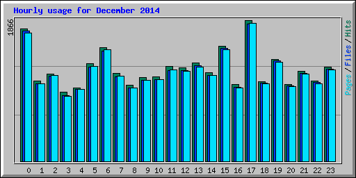 Hourly usage for December 2014