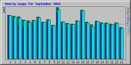 Hourly usage for September 2016