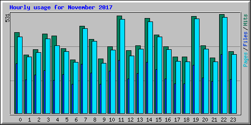 Hourly usage for November 2017